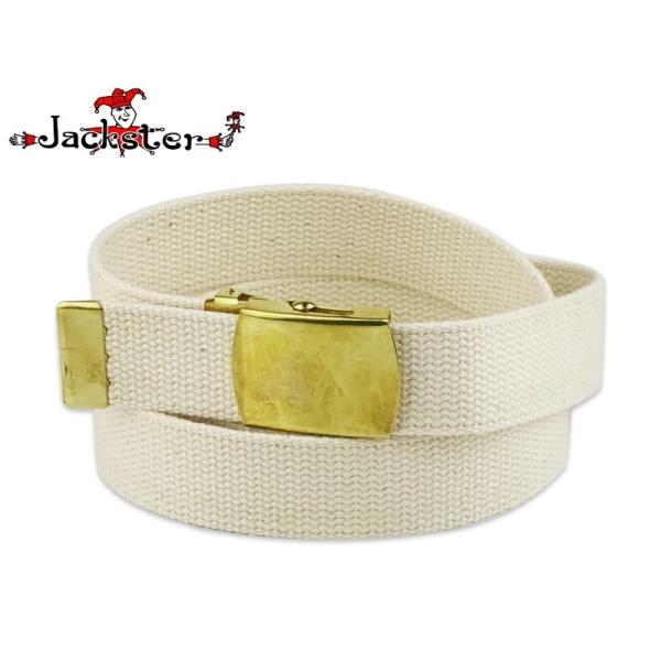 JACKSTER ジャックスター MILITARY WEB BELT NATURAL/GOLD ジャックスター ミリタリーグレード ウェブベルト ナチュラル/ゴールド 23188
