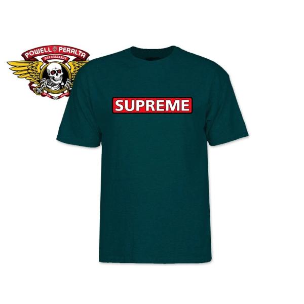 POWELL PERALTA パウエル・ペラルタ Supreme T-SHIRTS MIDNIGHT TEAL シュプリーム Tシャツ ミッドナイトティール 17629 22669 23213