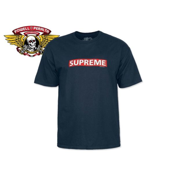 POWELL PERALTA パウエル・ペラルタ Supreme T-SHIRTS NAVY シュプリーム Tシャツ ネイビー 17629 23213
