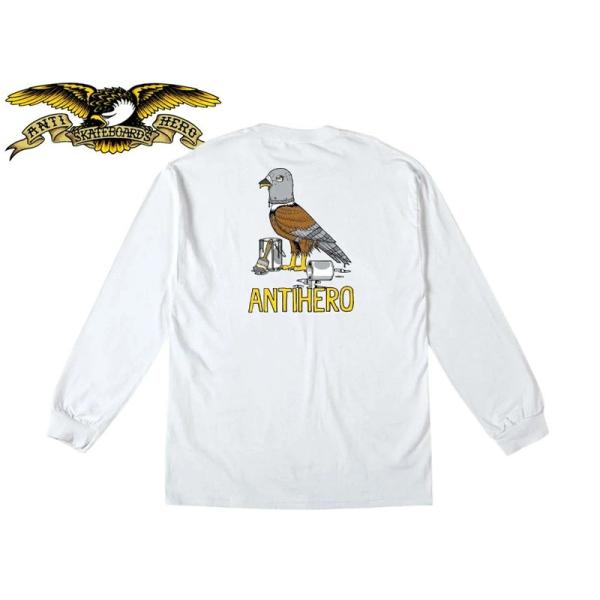 ANTIHERO アンタイヒーロー RANEY FIRST LONG SLEEVE T-SHIRTS WHITE ロングスリーブ Tシャツ ホワイト 23224
