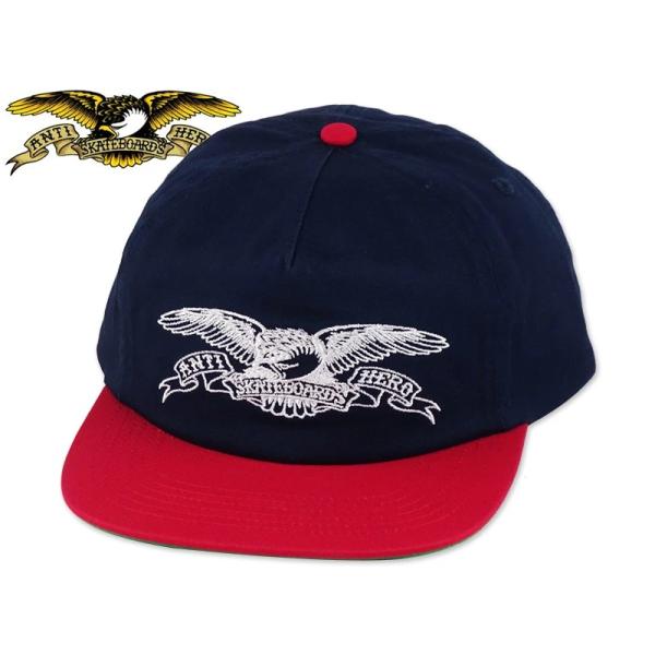 ANTIHERO アンタイヒーロー BASIC EAGLE SNAPBACK NAVY/RED キャップ ネイビー/レッド 23225
