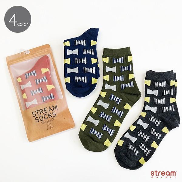 ゆうパケット3点まで可 靴下 レディース オシャレ かわいい リボン 総柄 クルーソックス プレゼント 23 25cm Stream 通販 Yahoo ショッピング