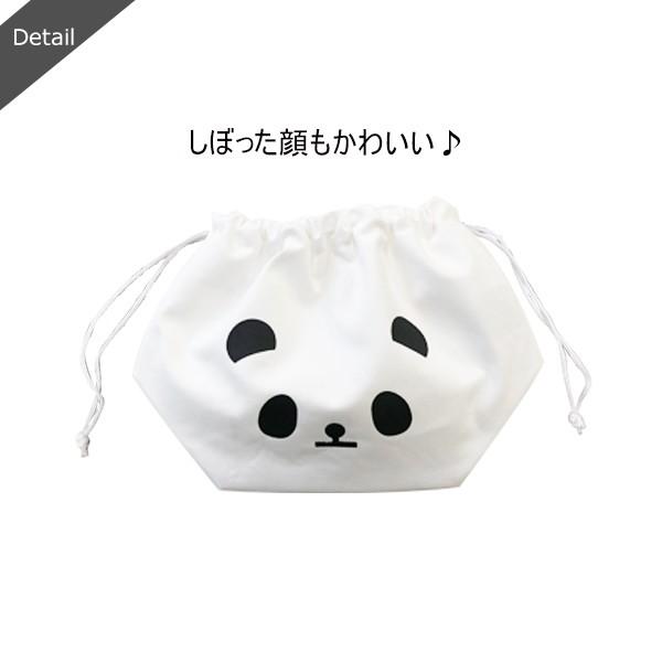 パンダ 巾着 ランチ巾着 キャンバス お弁当 かわいい 子供 キッズ