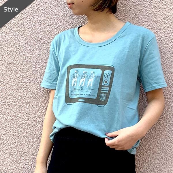 Tシャツ レディース 半袖 カジュアル オシャレ かわいい プチプラ 女の子 サーフボード テレビ プリント カットソー トップス M L ゆうパケット3点まで可 T S0251 C Stream 通販 Yahoo ショッピング