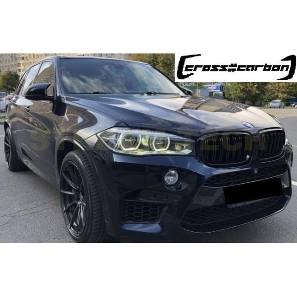 新車外しBMW フロントグリル　X5 (F15) BMW X5 F15 フロント用艶ありブラック キドニーグリル センター