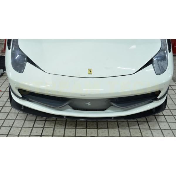 Ferrari フェラーリ 458 イタリア用 Novitタイプ カーボン フロントスポイラー リップスポイラー フロントリップ アンダーリップ バンパーリップ