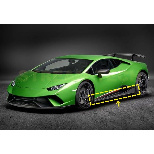 Lamborghini ランボルギーニ ウラカン ペルフォルマンテ用 フォージドカーボン サイドスカート サイドスポイラー サイドステップ 鍛造カーボン Hur