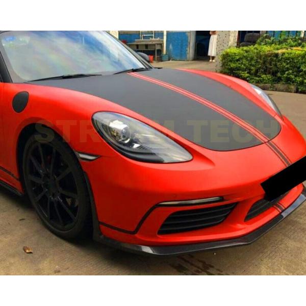 ポルシェ718 ケイマン　フロントカーボンリップ PORSCHE ポルシェ 718 ケイマン ボクスター用 GT4タイプ カーボン