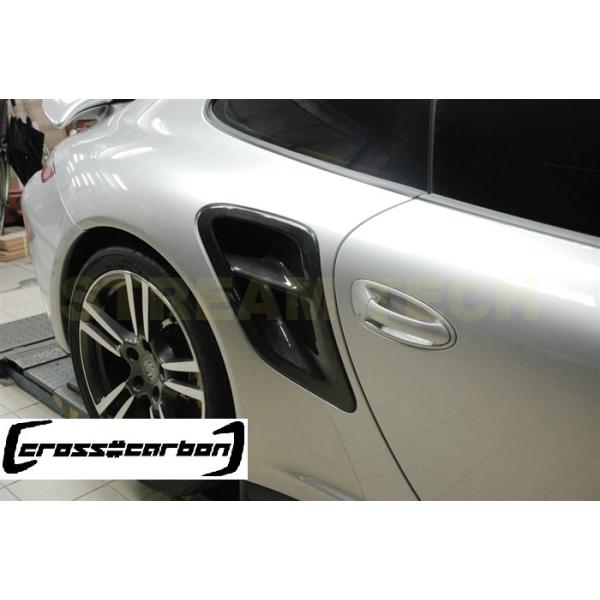PORSCHE ポルシェ 997 ターボ用 ドライカーボン ダクトカバー サイド