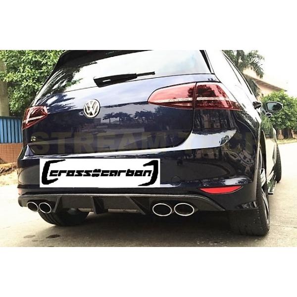 VW フォルクスワーゲン MK7 ゴルフ7R R-line用 カーボン リア ...