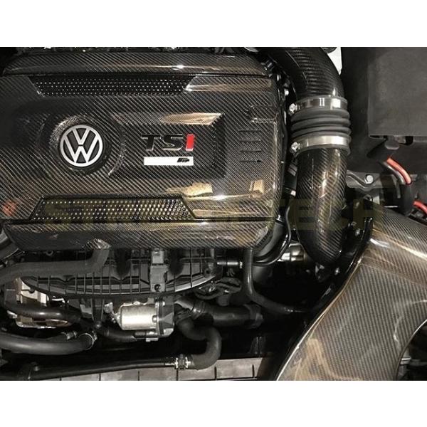 for VW Golf 7 用 リアルカーボン製 エンジンカバー トリムフィット