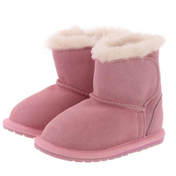エミュー 子ども用ブーツ ベビー ムートンブーツ キッズブーツ ピンク Emu Toddle B Apaproduction Fr