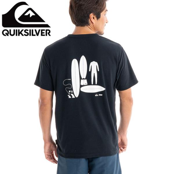 クイックシルバー 水陸両用 ラッシュTシャツ メンズ 半袖 UVカット QUIKSILVER QLY231004 ブラック系 :QUIK-23SP- QLY231004-CHC:シューズファッションSTREET BROS 通販 