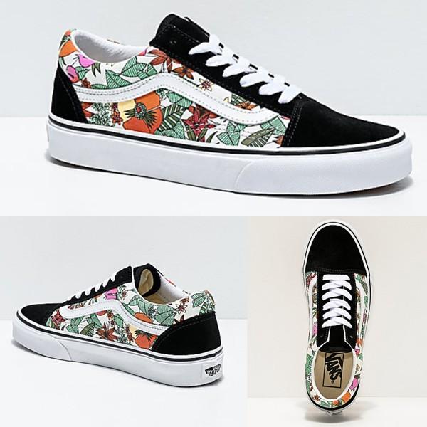 Vans バンズ スニーカー 大人気 ユニセックス マルチカラー 花柄 オールドスクール Old Skool Yos1811 Stroke 通販 Yahoo ショッピング
