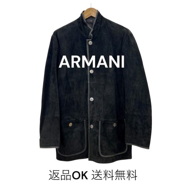 未使用に近い　イタリア製　アルマーニ　コレツォーニ　レザージャケット ARMANI COLLEZIONI 【返品OK】ARMANI アルマーニ コレツォーニ