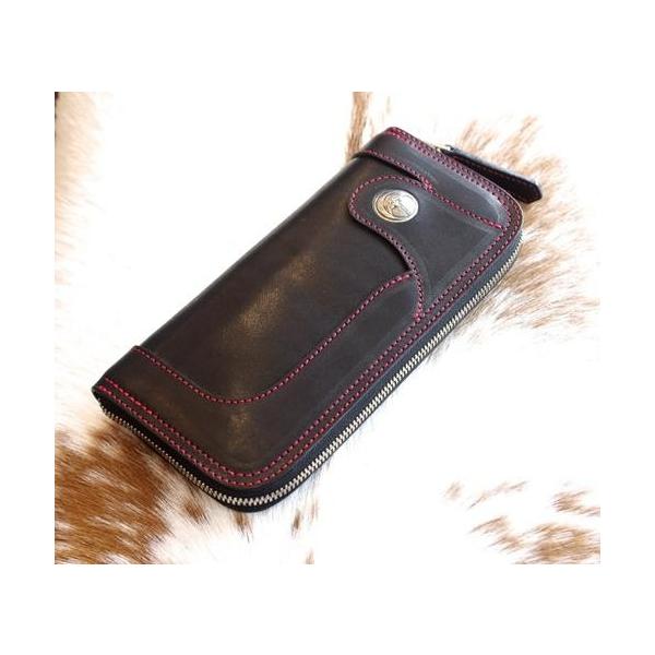 REDMOON レッドムーン 長財布 ラウンドファスナー レザー