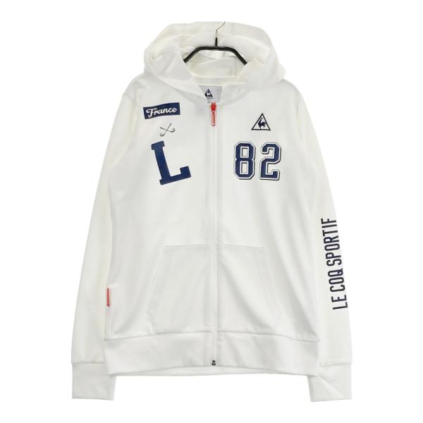 サイズ：L LE COQ GOLF ルコックゴルフ ; スウェット ダンボールパーカー  グリーン系 [240101421522] ゴルフウェア レディース ストスト LE COQ GOLF ルコックゴルフ 鹿の子地パーカー ホワイト系 M