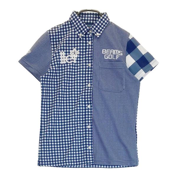 ビームスゴルフ BEAMS GOLF 半袖シャツ XL マルチカラー BEAMS GOLF ビームスゴルフ 半袖シャツ チェック柄 ネイビー系 S