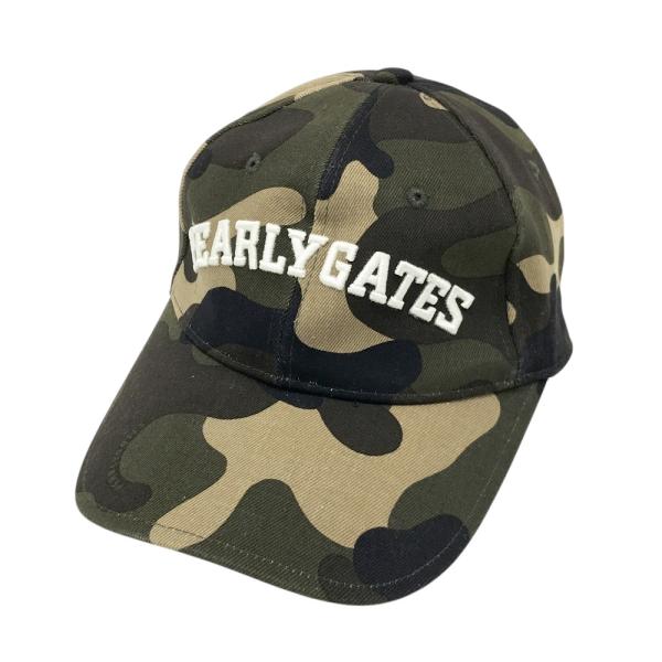 PEARLY GATES パーリーゲイツ ニットキャップ 迷彩 カモ柄 カーキ系 PEARLY GATES パーリーゲイツ ニットキャップ 迷彩 カモ柄