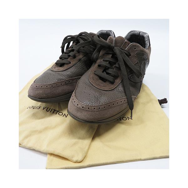 ルイヴィトン LOUIS VUITTON スニーカー レディース ブラウン 中古・古着通販】LOUIS VUITTON (ルイ ヴィトン) レザー