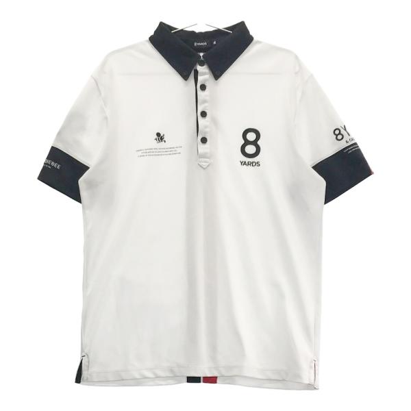 8YARDS ハチヤーズ 半袖ポロシャツ ホワイト系 XL ゴルフウェア メンズ