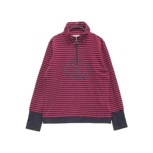 ADABAT アダバット ハーフジップ 長袖Tシャツ ボーダー柄 レッド系 38 ゴルフウェア レディース :1-240001882513:ブランド古着ストスト 通販 アダバット 半袖ハイネックシャツ レッド×白 ボーダー柄 総柄 ハーフジップ 肩レース レディース 38 ゴルフウェア adabat