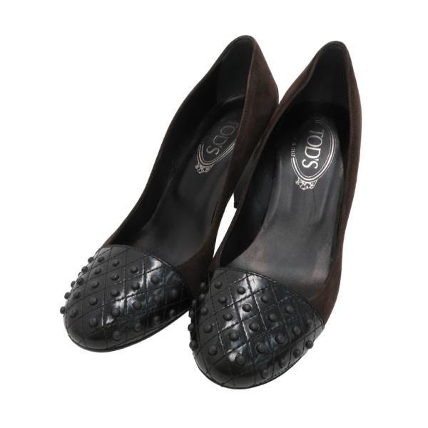 TOD'S（トッズ） ヒールパンプス スエード ブラウン系 37 レディース