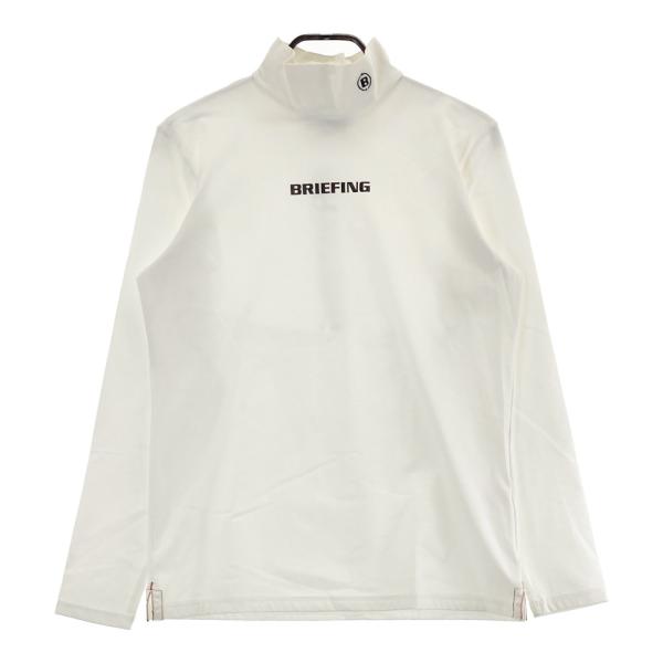 ブリーフィング裏起毛　ホワイト ハイネック 長袖シャツ XL BRIEFING GOLF ブリーフィング ハイネック長袖Tシャツ ホワイト系 M