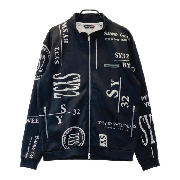 SY32 by SWEET YEARS グラフィカルジャケット メンズ XL SY32 BY SWEET YEARS GOLF エスワイサーティトゥ ジャケット ブラック