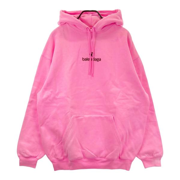 バレンシアガ　レア ニューヨーク風景プリント パーカー ピンク BALENCIAGA バレンシアガ パーカー ピンク系 S メンズ : ブランド古着