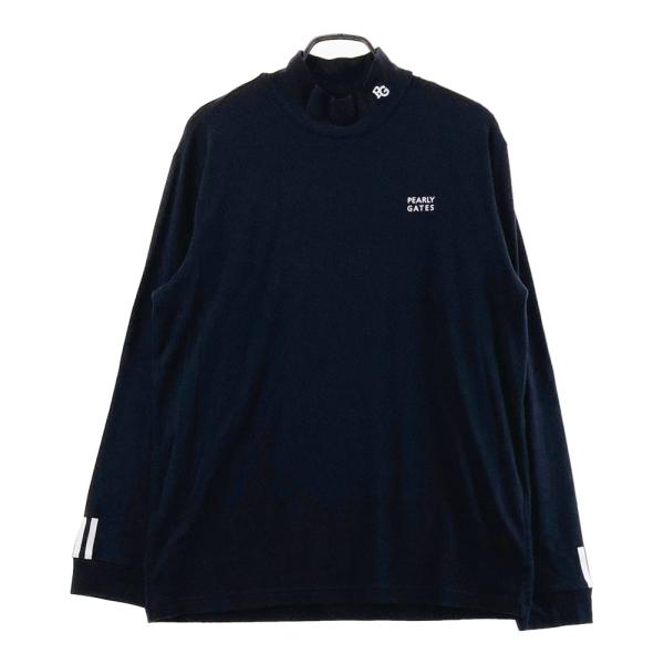 PEARLY GATES パーリーゲイツ 長袖モックネック Tシャツ ブラック系 7