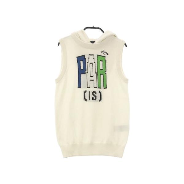 Callaway（キャロウェイ） フード付き ニット ベスト ホワイト系 M