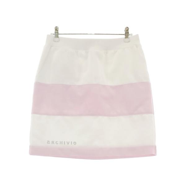 archivio（アルチビオ） 2021年モデル スカート ボーダー柄 ホワイト系