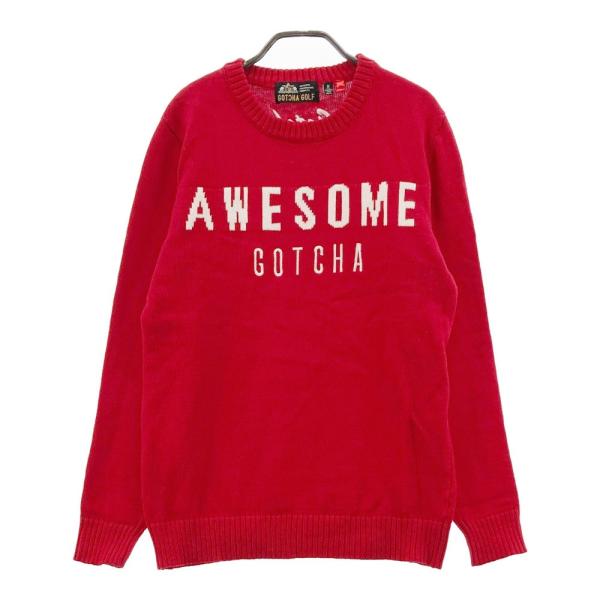 GOTCHA（ガッチャ） ニットセーター レッド系 M ゴルフウェア メンズ