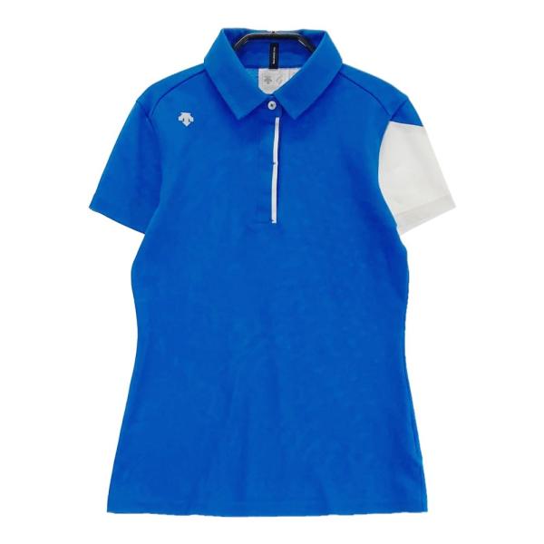 サイズ：M DESCENTE GOLF デサントゴルフ  半袖ポロシャツ  ネイビー系 [240101431032] ゴルフウェア レディース ストスト DESCENTE GOLF デサントゴルフ 半袖ポロシャツ ブルー系 S