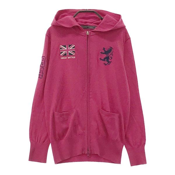 【アドミラルゴルフ】ニットパーカー　Mサイズ　ホワイト　ダブルジップ　レディース ニットパーカー レディース ダブルジップパーカー ニット