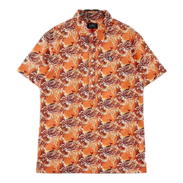 PEARLY GATES（パーリーゲイツ） 半袖ポロシャツ シアサッカー 波柄