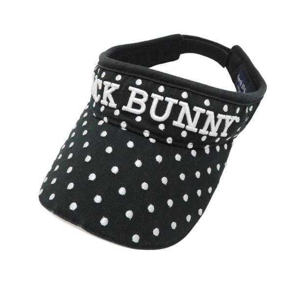JACK BUNNY ジャックバニー サンバイザー ドット柄 ブラック系 FR