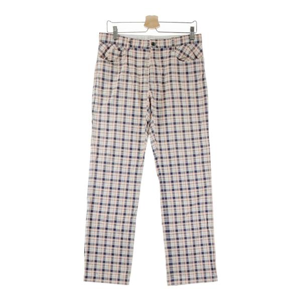 【美品】ZOY　メンズ　ストレッチ ゴルフパンツ　82　チェック柄 ZOY ゾーイ ストレッチパンツ チェック柄 ネイビー系 82 ゴルフ