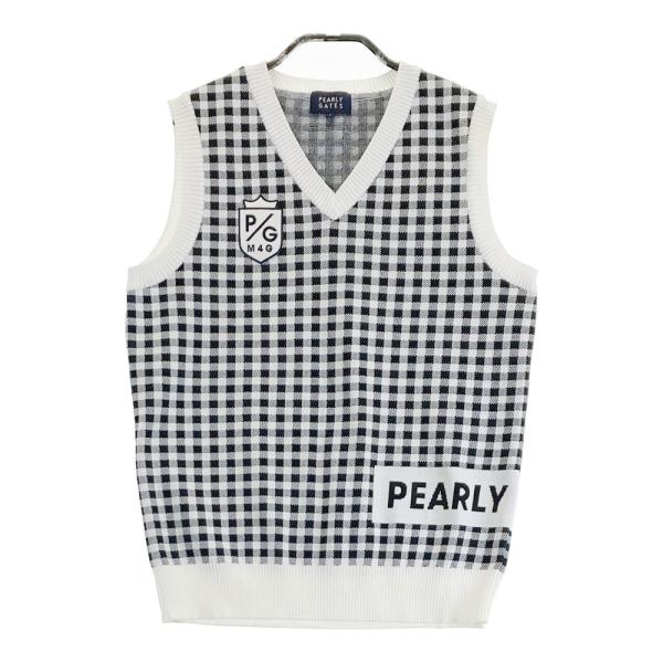 PEARLY GATES（パーリーゲイツ） Vネック ニットベスト チェック柄