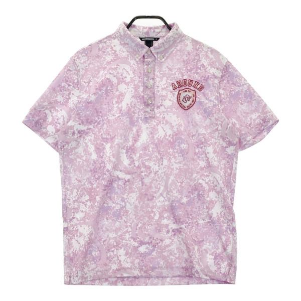 ZOY ゾーイ 071402021-0092 半袖ポロシャツ ボタンダウン 総柄