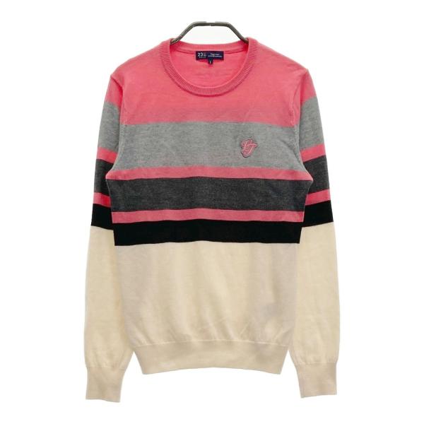 新品タグ付き】PINGゴルフ 春夏セーター ボーダー ピンク トップス