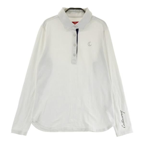 キャロウェイ レッドレーベル 長袖 ポロシャツ ウェア ホワイト LLサイズ