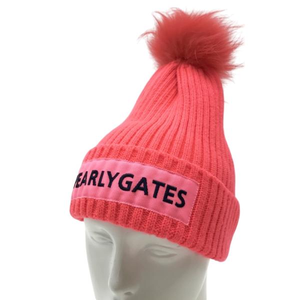 PEARLY GATES（パーリーゲイツ） ニット帽 ポンポン ピンク系 FR