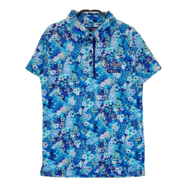 サイズ：1 23区GOLF ニジュウサンクゴルフ  半袖ポロシャツ 花柄 ホワイト系 [240101415486] ゴルフウェア レディース ストスト 23区GOLF ニジュウサンクゴルフ 半袖ポロシャツ 花柄 ホワイト系