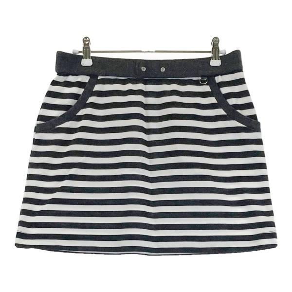 ADABAT アダバット ストレッチ スカート ボーダー柄 グレー系 38