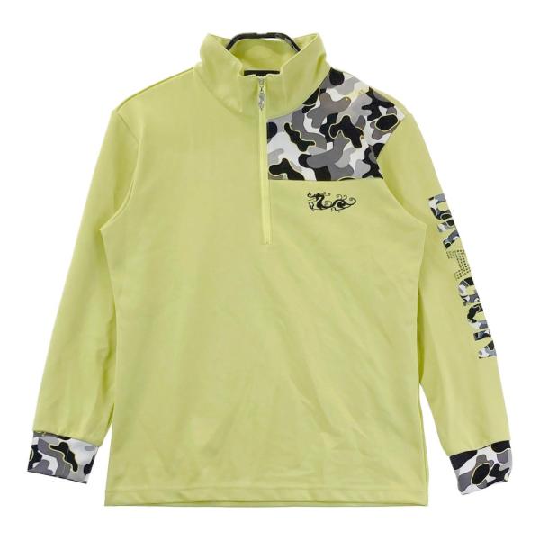 サイズ：4 DANCE WITH DRAGON ダンスウィズドラゴン  長袖ハーフジップTシャツ  イエロー系 [240101465328] ゴルフウェア メンズ ストスト Dance With Dragon DANCE WITH DRAGON ダンスウィズドラゴン