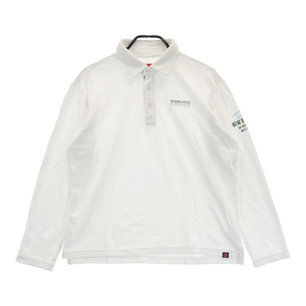 サイズ：4 NEW BALANCE GOLF ニューバランス  長袖ポロシャツ  ホワイト系 [240101444173] ゴルフウェア メンズ ストスト サイズ：4 NEW BALANCE GOLF ニューバランス 長袖ポロシャツ