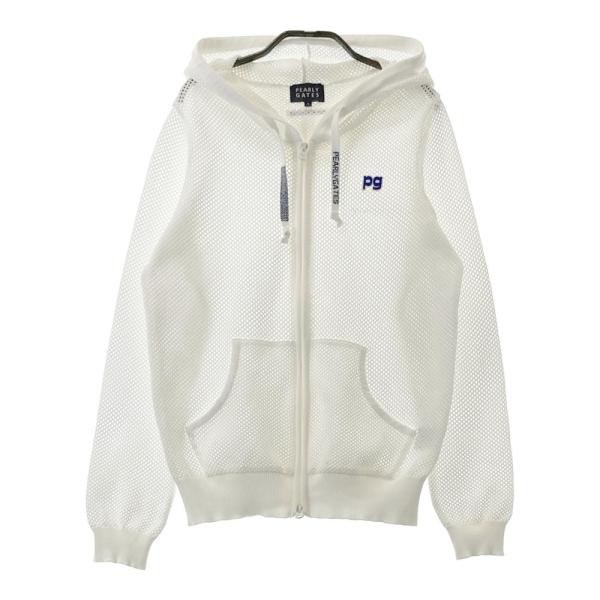 パーリーゲイツ ダブルジップ ジャケット 裏地メッシュ パール