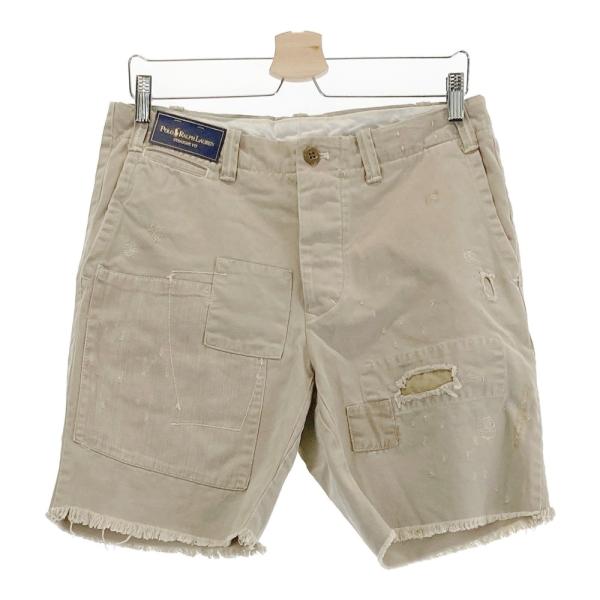 RALPH LAUREN スーツ 9号 8分袖 ハーフパンツ 麻 ベージュ RALPH LAUREN スーツ 9号 8分袖 ハーフパンツ 麻 ベージュ